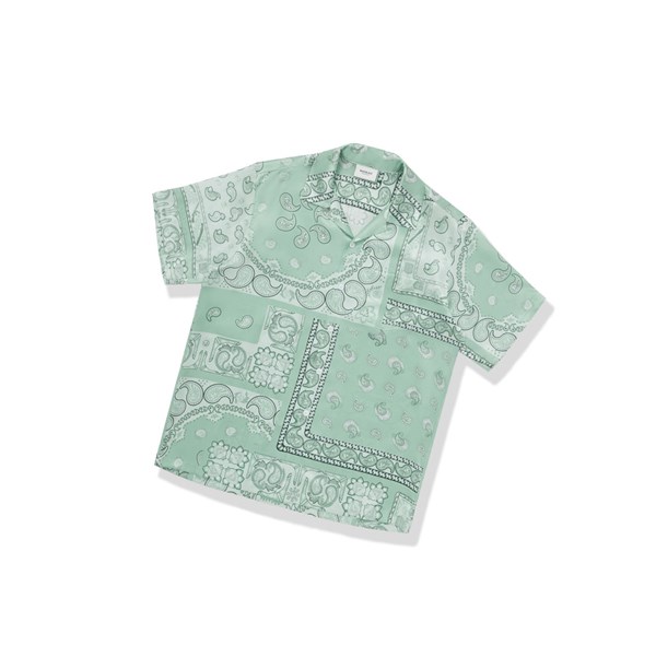 Kosele A BATHING APE Bape Paisley Print Kratke Sleeve Panske Svetlo Zelene | 0473-VIEKY