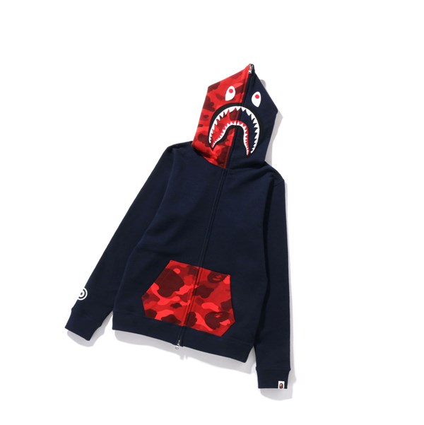 Mikiny S Kapucňou A BATHING APE Bape Color Camo Shark Full Zip Throughs Damske Modre | 6134-YJSEN