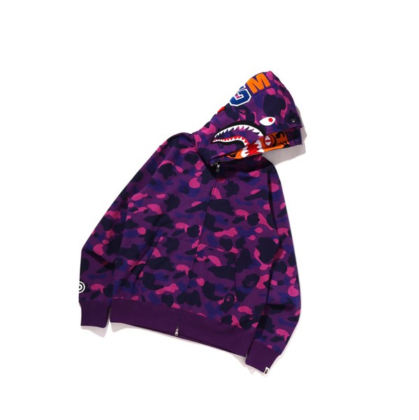Mikiny S Kapucňou A BATHING APE Bape Color Camo Tiger Shark Siroke Topanky Full Zip Double Zip Throughs Panske Nachový | 8165-ZXYPC