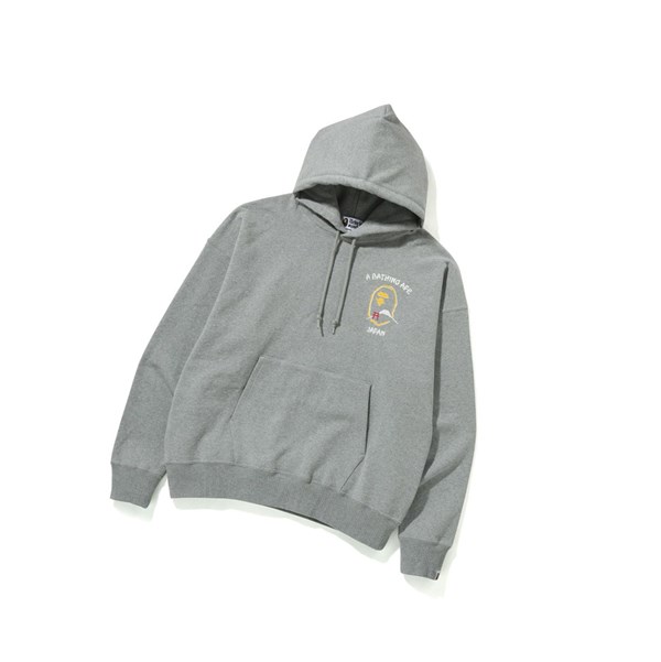 Mikiny S Kapucňou A BATHING APE Bape Japan Loose Fit Pullover Panske Siva | 9134-YOWBN