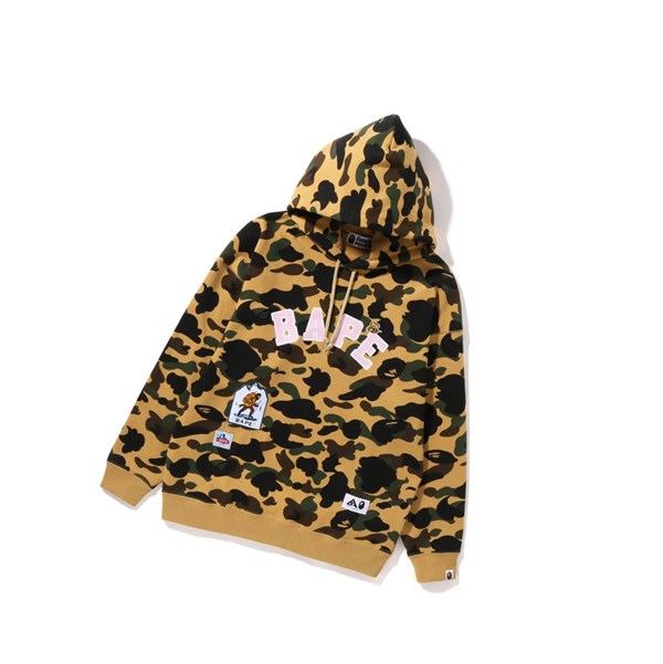 Mikiny S Kapucňou A BATHING APE Bape Multi Label 1st Camo Oversized Damske Žlté | 0864-JBXPU