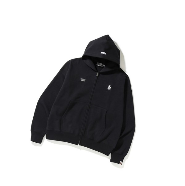 Mikiny S Kapucňou A BATHING APE Bape Ursus Loose Fit Zip-up Zip Throughs Panske Čierne | 2805-CJDQO