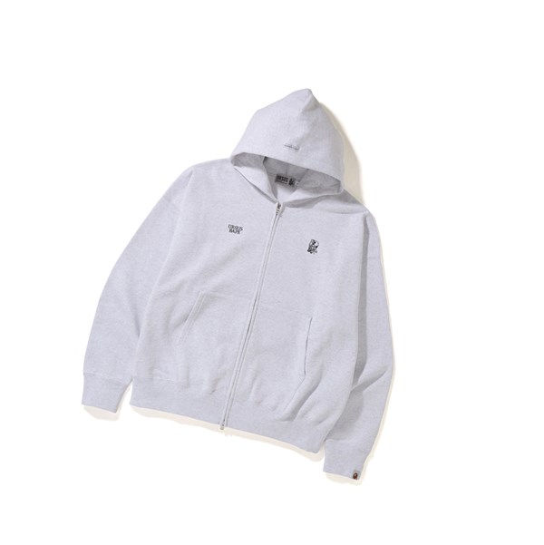 Mikiny S Kapucňou A BATHING APE Bape Ursus Loose Fit Zip-up Zip Throughs Panske Siva | 3049-DHMBU