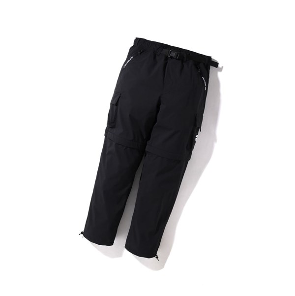 Nohavice A BATHING APE Bape Multi Pocket Detachable Siroke Topanky Fit Long Panske Čierne | 6403-GNFOH