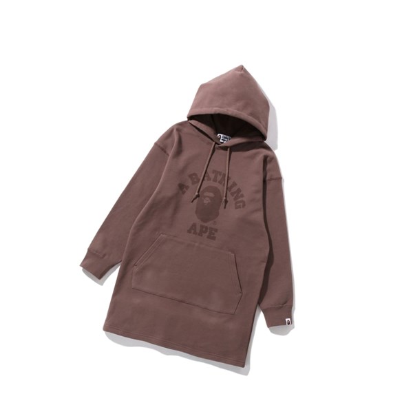 Saty A BATHING APE Bape Ape Head One Point Onepiece Knee Length Dresses Damske Hnede | 5192-BZJNX