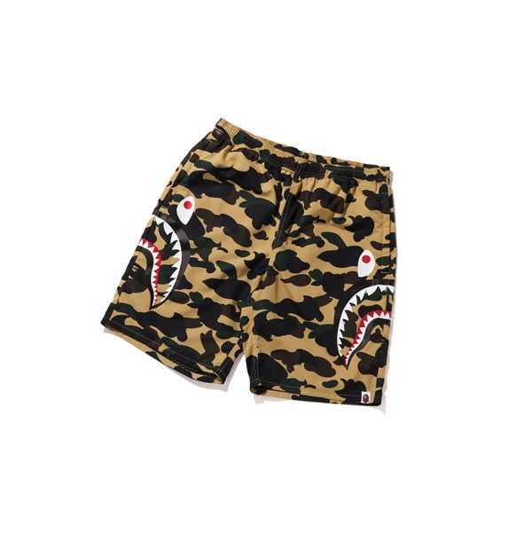Sortky A BATHING APE Bape 1st Camo Side Shark Beach Panske Žlté | 8507-NJYDF