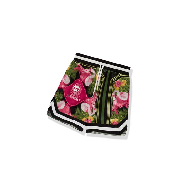 Sortky A BATHING APE Bape Floral Print Ape Head Panske Čierne | 4917-UZICM