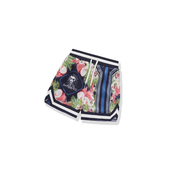 Sortky A BATHING APE Bape Floral Print Ape Head Panske Modre | 5936-MDTGW