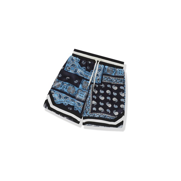 Sortky A BATHING APE Bape Paisley Print Panske Modre | 1537-FRYGZ