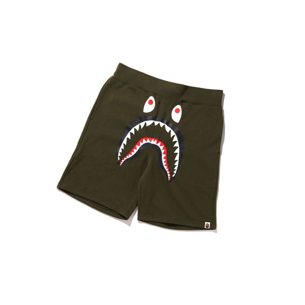 Sortky A BATHING APE Bape Shark Sweat Panske Zelene | 0342-JSZKY