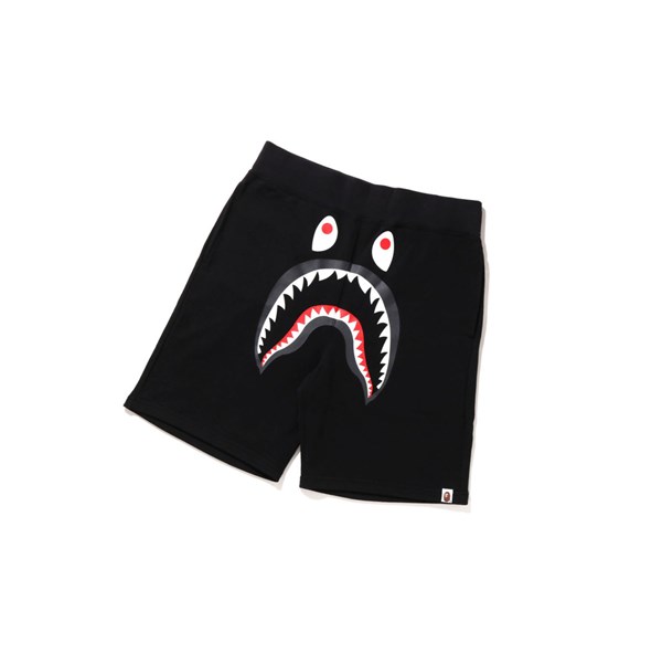 Sortky A BATHING APE Bape Shark Sweat Panske Čierne | 1890-DEUXR