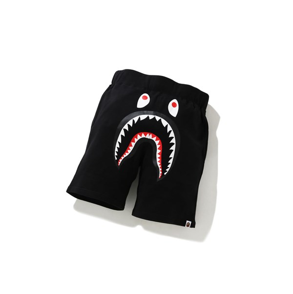 Sortky A BATHING APE Bape Shark Sweat Panske Čierne | 6053-UTLZV