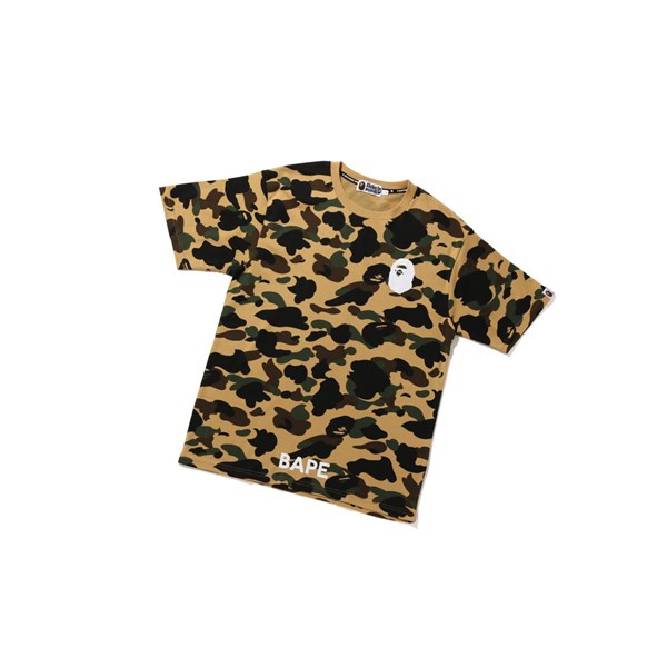 Tricko A BATHING APE Bape 1st Camo Bathing Ape Tee Kratke Sleeve Panske Žlté | 9641-ZHFAY