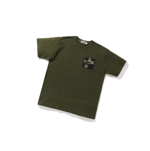 Tricko A BATHING APE Bape 1st Camo Pocket Tee Kratke Sleeve Panske Zelene | 1208-MJNZD