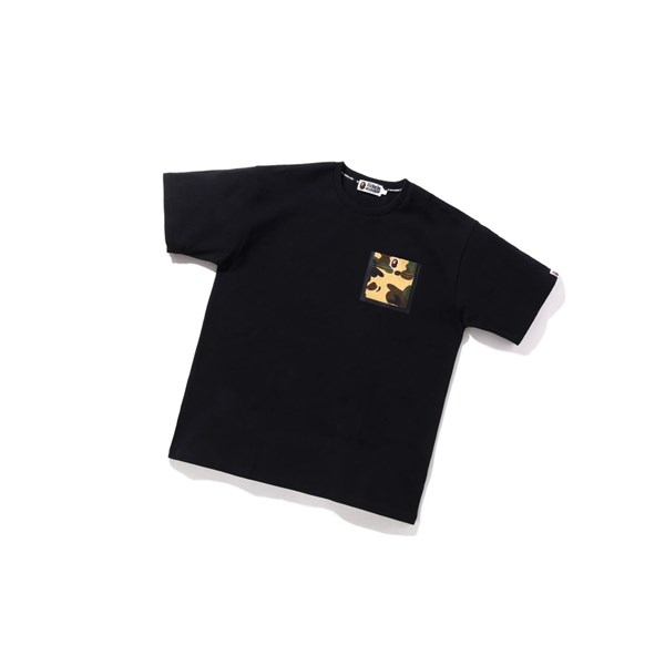 Tricko A BATHING APE Bape 1st Camo Pocket Tee Kratke Sleeve Panske Čierne | 6091-JAKGM