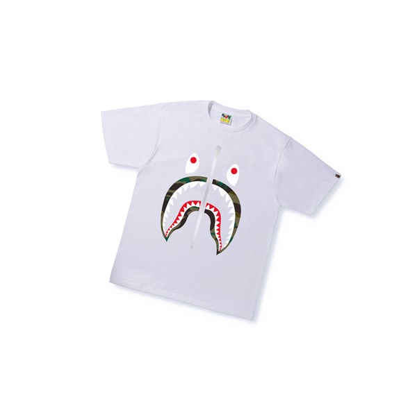 Tricko A BATHING APE Bape 1st Camo Shark Tee Kratke Sleeve Panske Biele | 6153-LPTWI