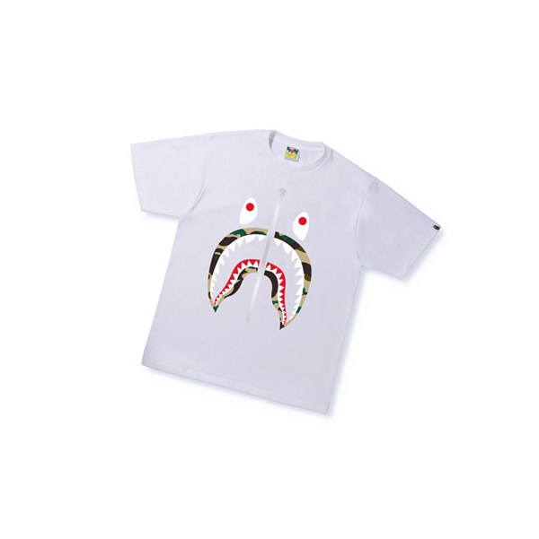 Tricko A BATHING APE Bape 1st Camo Shark Tee Kratke Sleeve Panske Biele | 9106-IWLHB