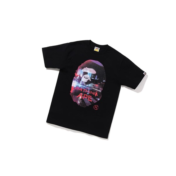 Tricko A BATHING APE Bape A Bathing Ape Back Street Tee Kratke Sleeve Panske Čierne | 3519-VDNQW