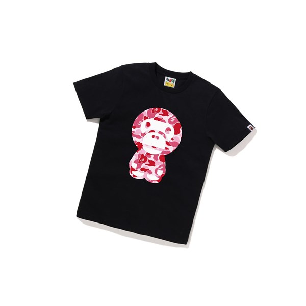 Tricko A BATHING APE Bape Abc Camo Big Baby Milo Tee Kratke Sleeve Damske Čierne | 1820-JFYXQ