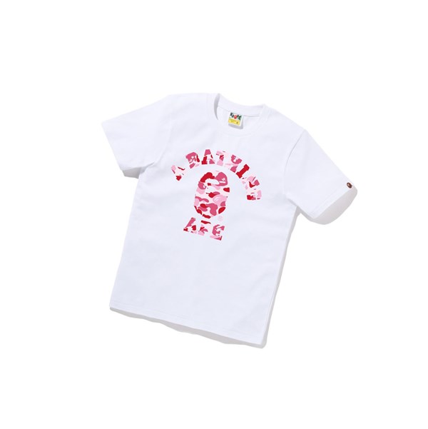 Tricko A BATHING APE Bape Abc Camo College Tee Kratke Sleeve Damske Biele | 6810-MARTG