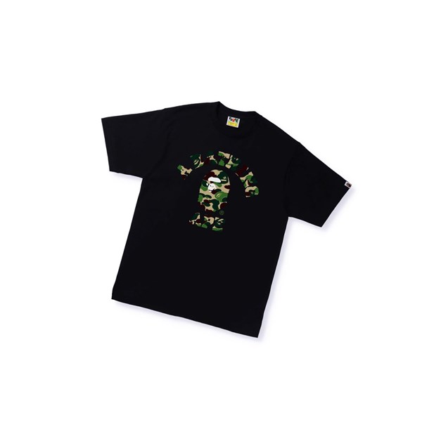 Tricko A BATHING APE Bape Abc Camo College Tee Kratke Sleeve Panske Čierne | 7032-DZSIY