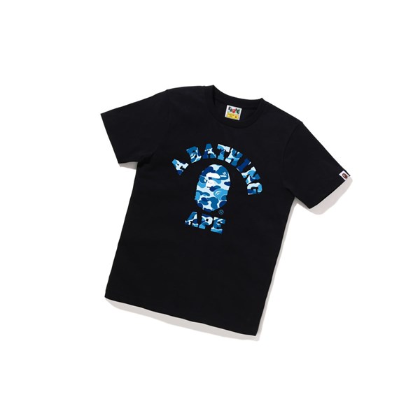 Tricko A BATHING APE Bape Abc Camo College Tee Kratke Sleeve Damske Čierne | 8672-VESDL
