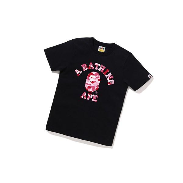 Tricko A BATHING APE Bape Abc Camo College Tee Kratke Sleeve Damske Čierne | 8719-XNOWI