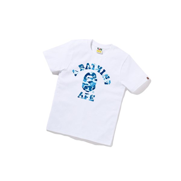 Tricko A BATHING APE Bape Abc Camo College Tee Kratke Sleeve Damske Biele | 9248-BWQPE
