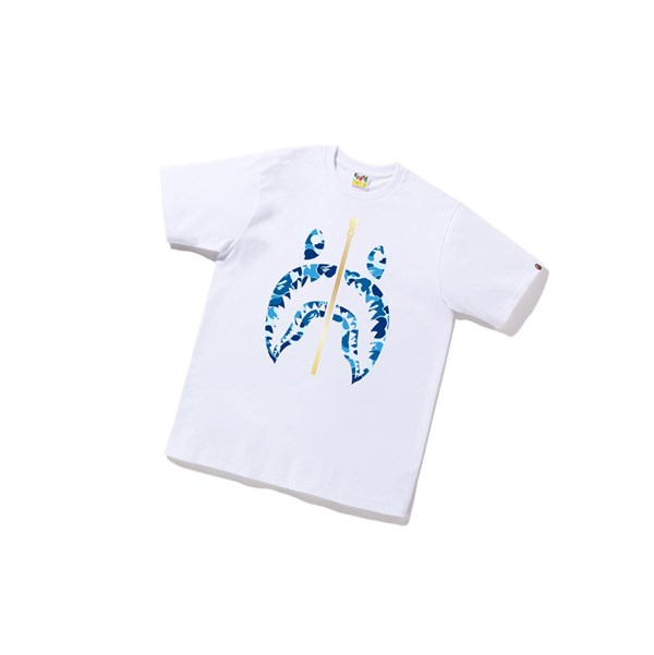 Tricko A BATHING APE Bape Abc Camo Shark Tee Kratke Sleeve Panske Biele | 0259-MRTQN