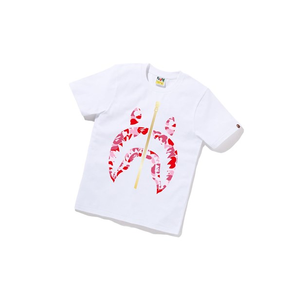 Tricko A BATHING APE Bape Abc Camo Shark Tee Kratke Sleeve Damske Biele | 0743-IGPMT