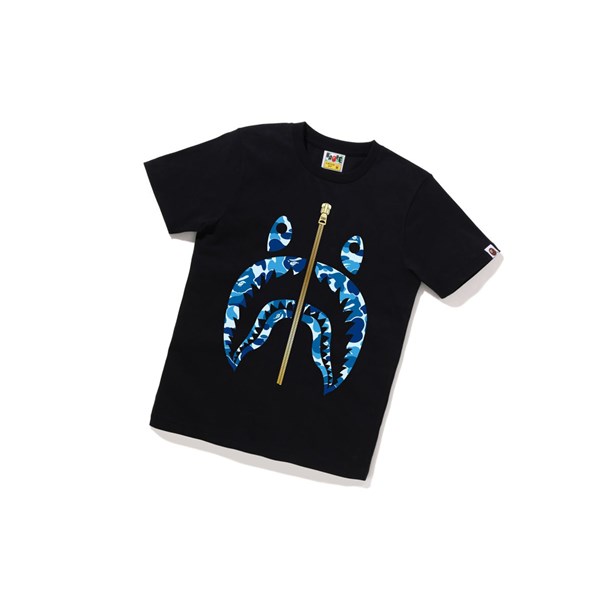 Tricko A BATHING APE Bape Abc Camo Shark Tee Kratke Sleeve Damske Čierne | 0821-RENCJ
