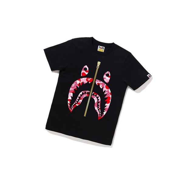 Tricko A BATHING APE Bape Abc Camo Shark Tee Kratke Sleeve Damske Čierne | 2748-QDSNO