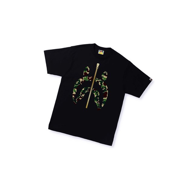 Tricko A BATHING APE Bape Abc Camo Shark Tee Kratke Sleeve Panske Čierne | 8730-KCHUP