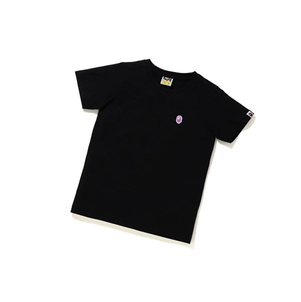 Tricko A BATHING APE Bape Ape Head One Point Tee #2 Kratke Sleeve Damske Čierne | 0731-GWQLJ