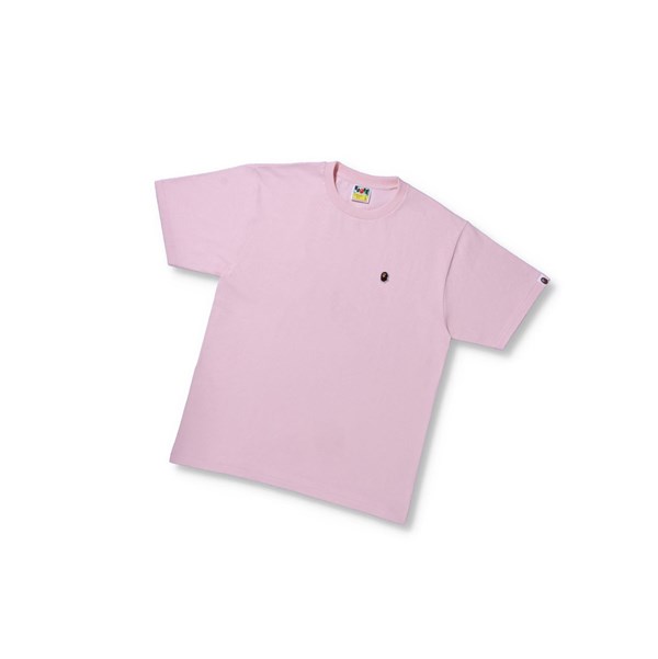 Tricko A BATHING APE Bape Ape Head One Point Tee Kratke Sleeve Panske Ruzove | 3708-QFATY