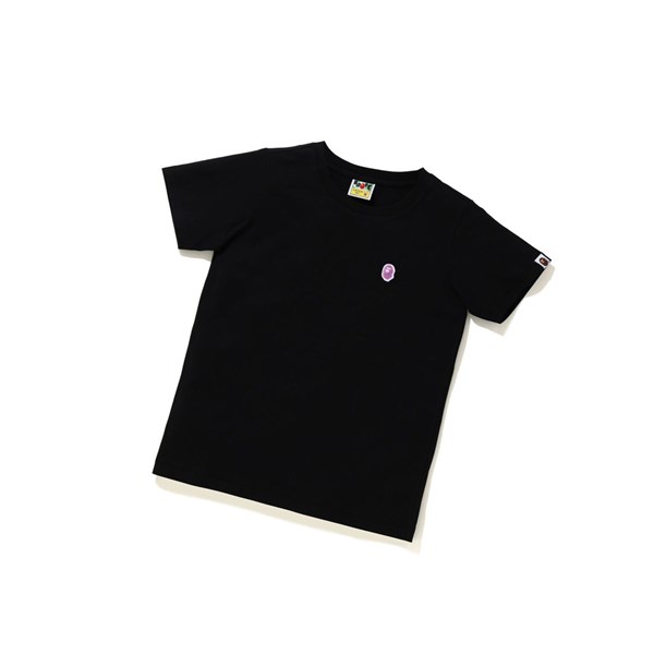 Tricko A BATHING APE Bape Ape Head One Point Tee Kratke Sleeve Damske Čierne | 5127-IXFYS