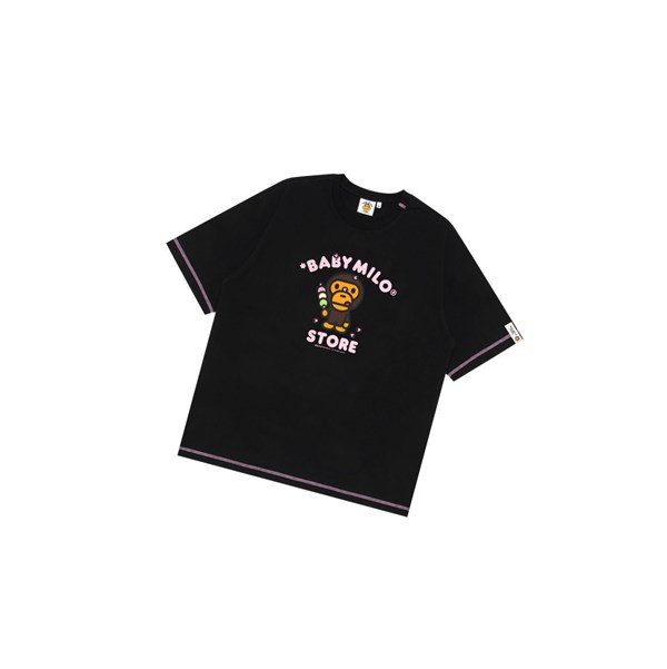 Tricko A BATHING APE Bape Baby Milo Boxy Fit Tee Kratke Sleeve Damske Čierne | 7809-QDPFR