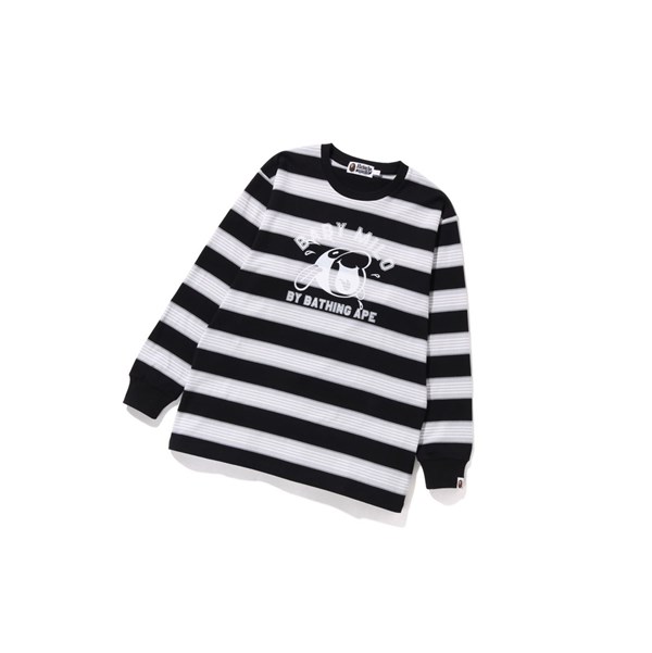 Tricko A BATHING APE Bape Baby Milo Hoop Tee Long Sleeve Damske Čierne | 0561-BUFIJ