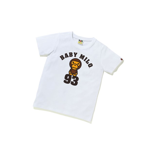Tricko A BATHING APE Bape Baby Milo On 93 Tee Kratke Sleeve Damske Biele | 1973-DCVOA