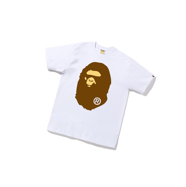 Tricko A BATHING APE Bape Big Ape Head Tee Kratke Sleeve Panske Biele | 3791-KTCIG