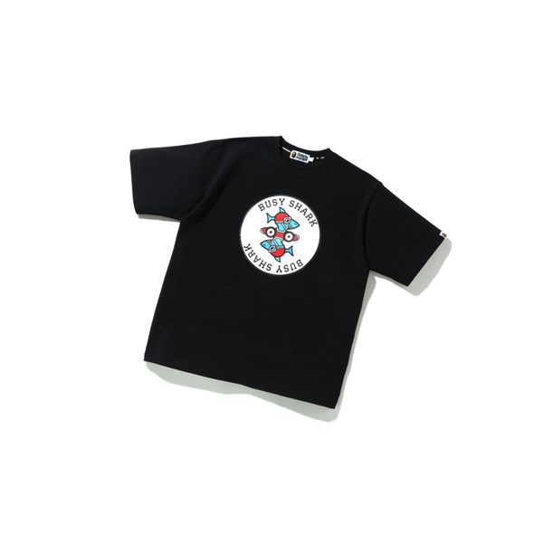 Tricko A BATHING APE Bape Busy Shark Relaxed Fit Heavy Weight Tee Kratke Sleeve Panske Čierne | 5867-RBTEY