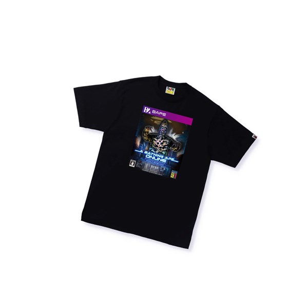 Tricko A BATHING APE Bape Game Package Tee Kratke Sleeve Panske Čierne | 1584-CDUSH