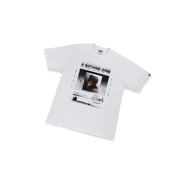 Tricko A BATHING APE Bape General Tee Kratke Sleeve Panske Biele | 7508-JEYZA