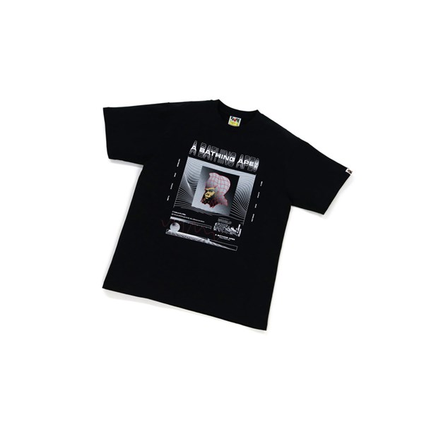 Tricko A BATHING APE Bape General Tee Kratke Sleeve Panske Čierne | 8952-FZRPD
