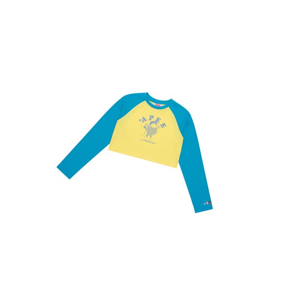 Tricko A BATHING APE Bape Graphic Long Sleeve Raglan Tee Long Sleeve Damske Modre | 4358-NXMWJ