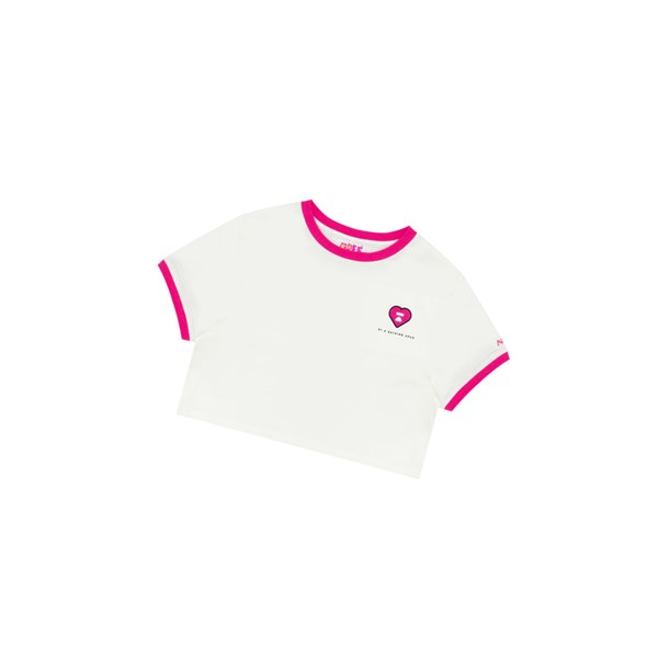 Tricko A BATHING APE Bape Heart Cropped Tee Kratke Sleeve Damske Biele | 0523-JUELG