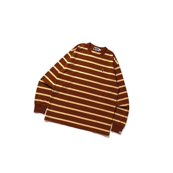 Tricko A BATHING APE Bape Hoop Relaxed Fit L/S Tee Kratke Sleeve Panske Hnede | 2376-XJCZI
