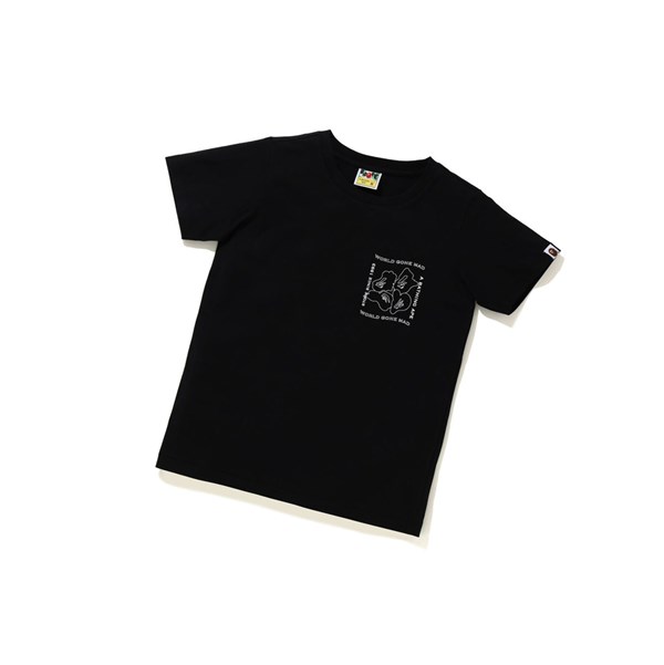 Tricko A BATHING APE Bape Ink Print Tee Kratke Sleeve Damske Čierne | 4807-WQFDM