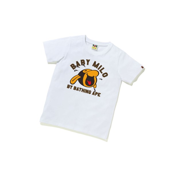 Tricko A BATHING APE Bape Klasické Baby Milo Tee #1 Kratke Sleeve Damske Biele | 4810-ZKADU