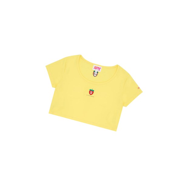 Tricko A BATHING APE Bape Logo Berry Tee Kratke Sleeve Damske Citrón Žlté | 9071-LPVNC